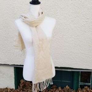 Gap cream scarf wool rabbit hair nylon blend